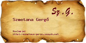 Szmetana Gergő névjegykártya