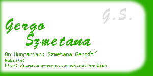 gergo szmetana business card